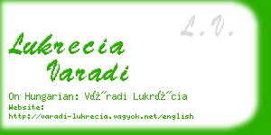 lukrecia varadi business card